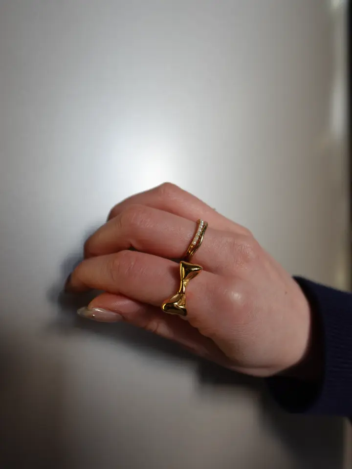 ゴールド]ハーフエタニティリング