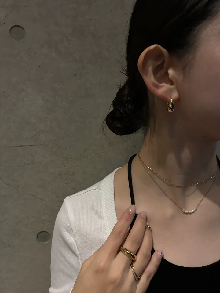 ゴールド]ドロップレットピアス