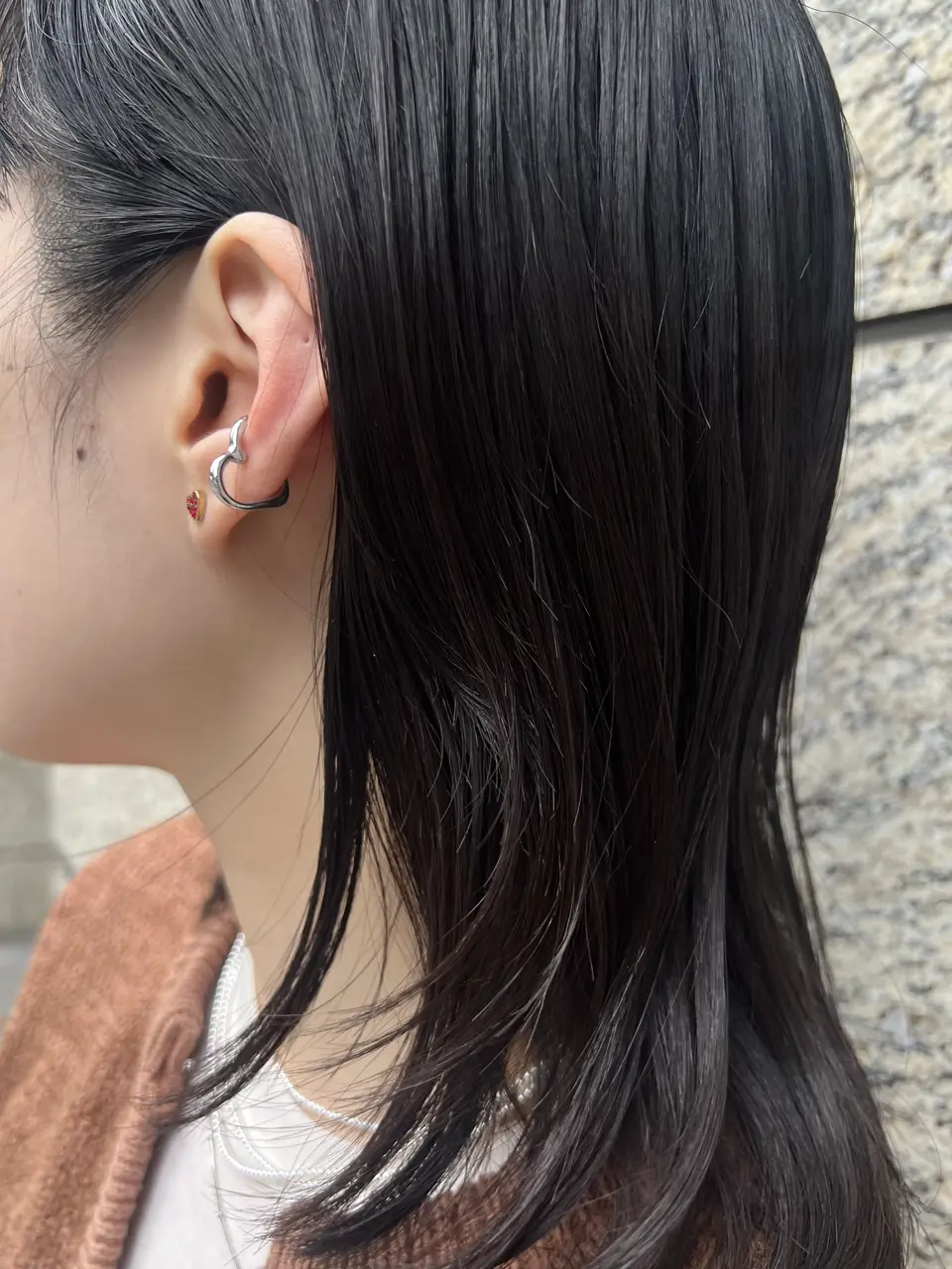 レッド]ジルコニアハートピアス