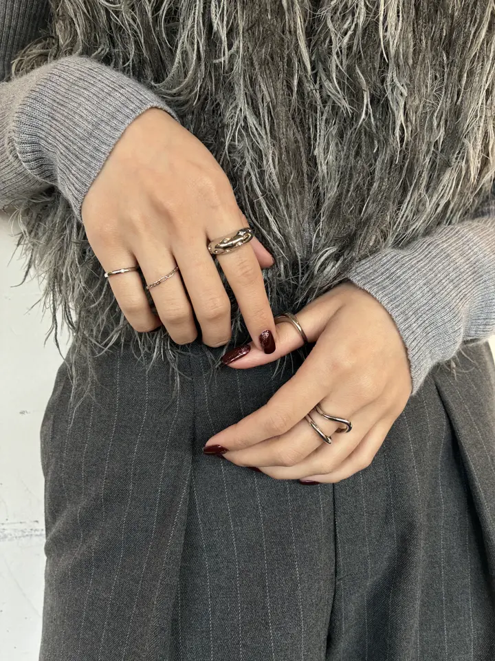 シルバー]コンビチェーンリング