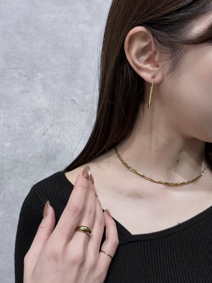 ゴールド]トリプルブレイドネックレス