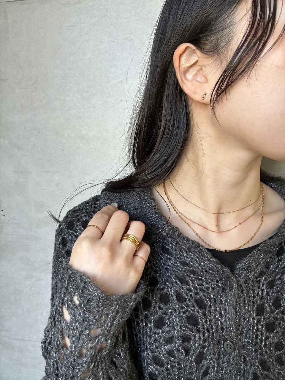 ゴールド]ジルコニアオーブピアス