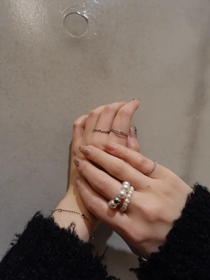 シルバー]ツイストピンキーリング