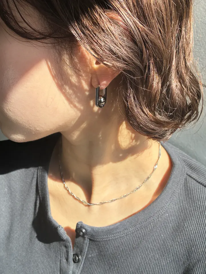 予約販売(2月下旬発送予定)】[シルバー]ボトムボールピアス