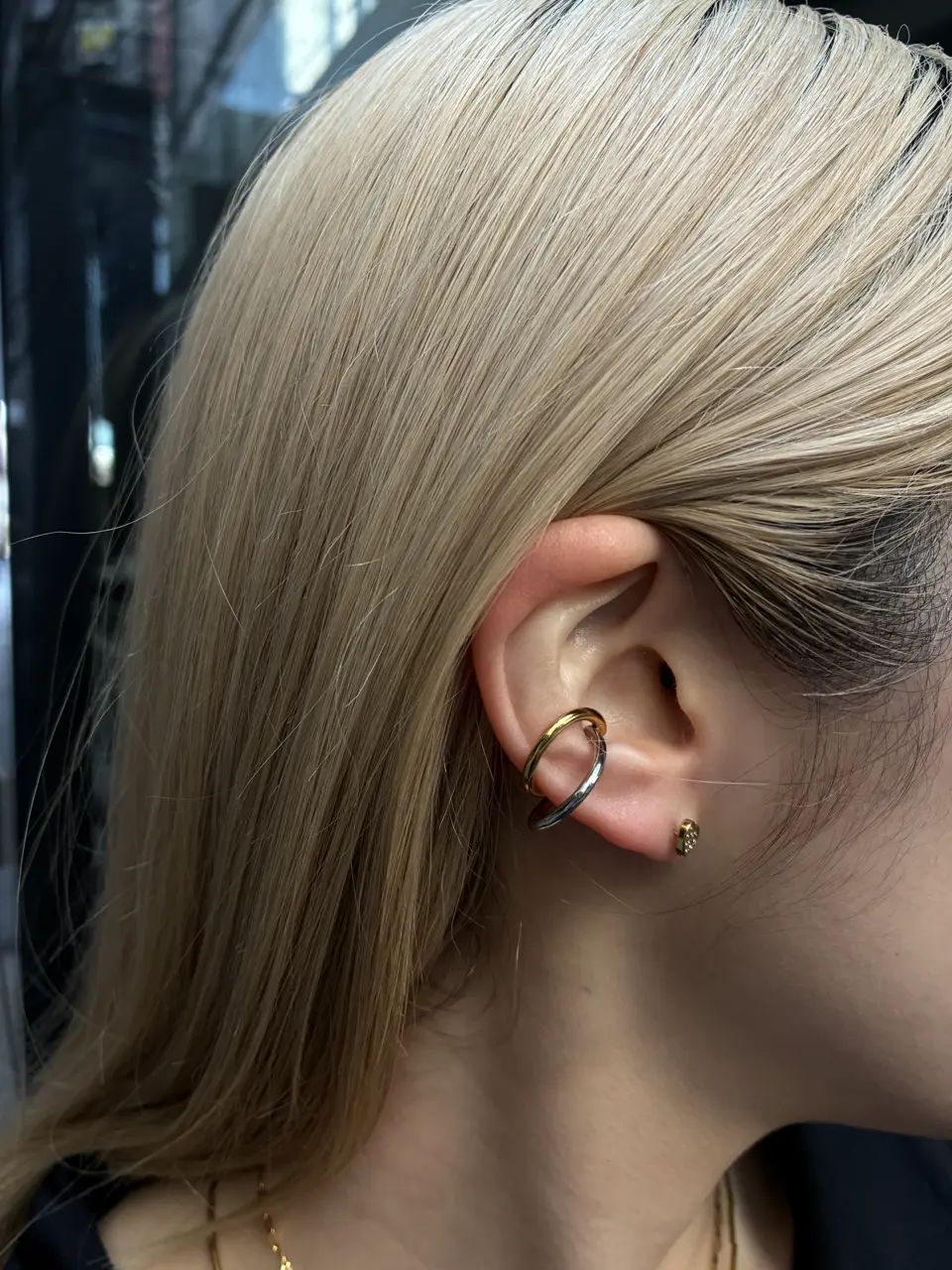 ゴールド]ジルコニアハートピアス