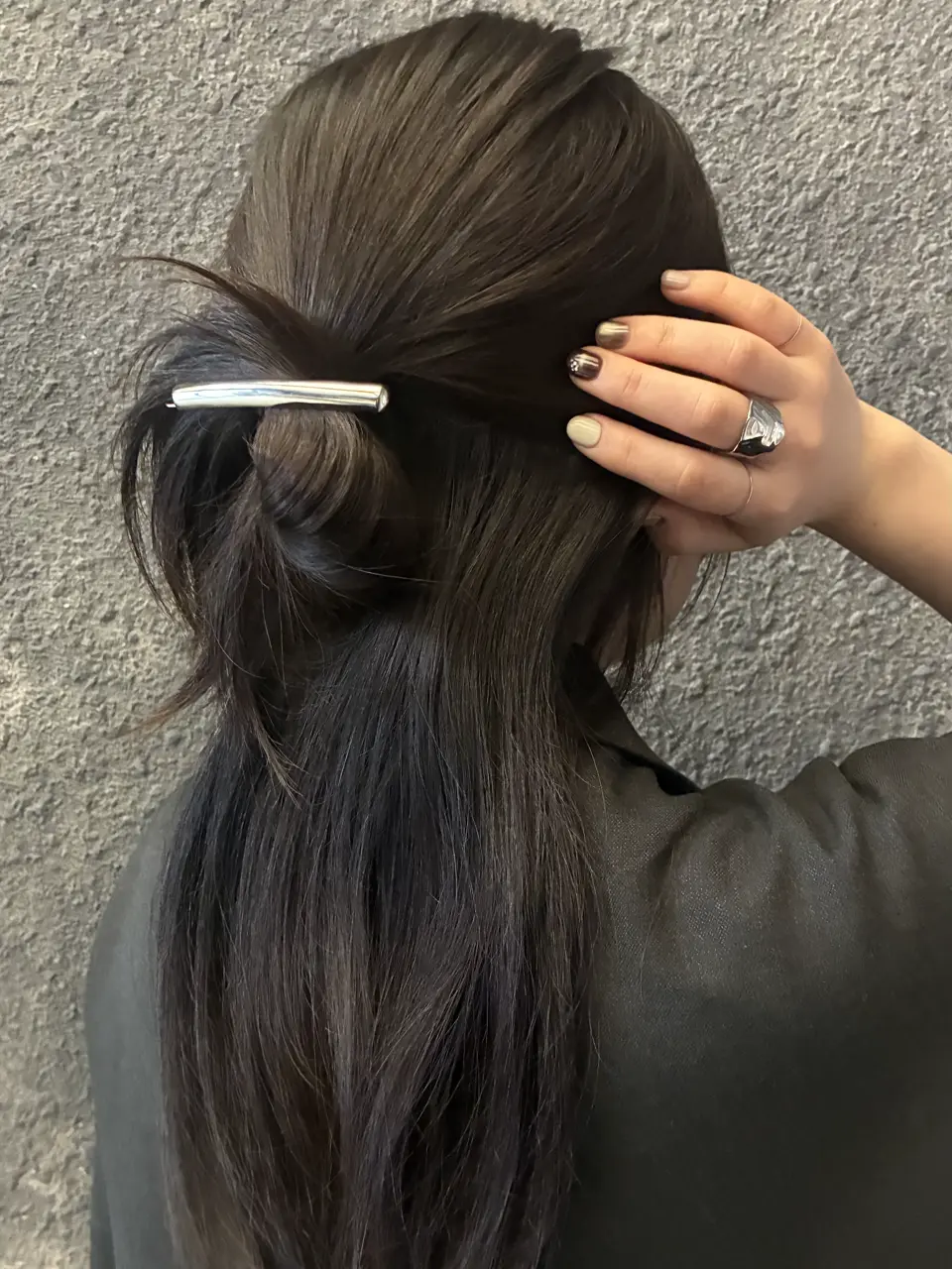シルバー]スティックヘアクリップ