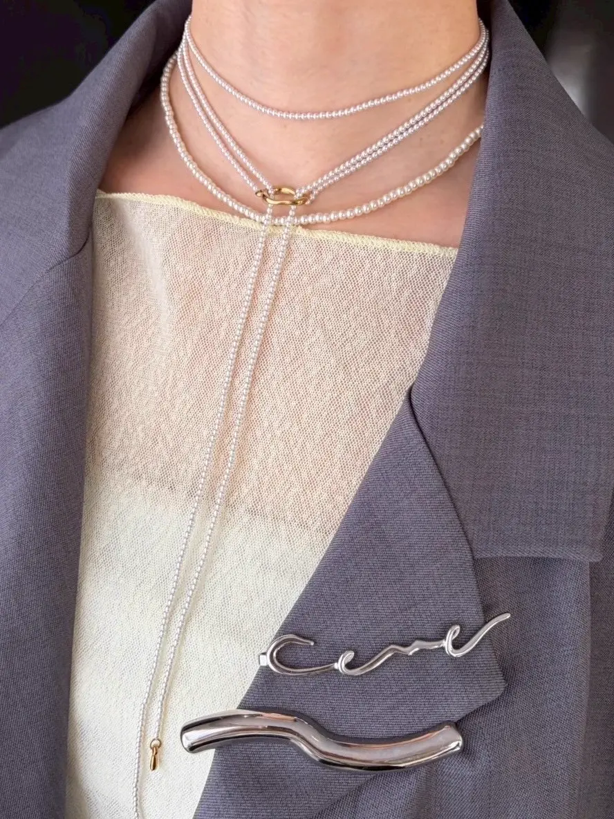 シルバー]スウェルヘアクリップ