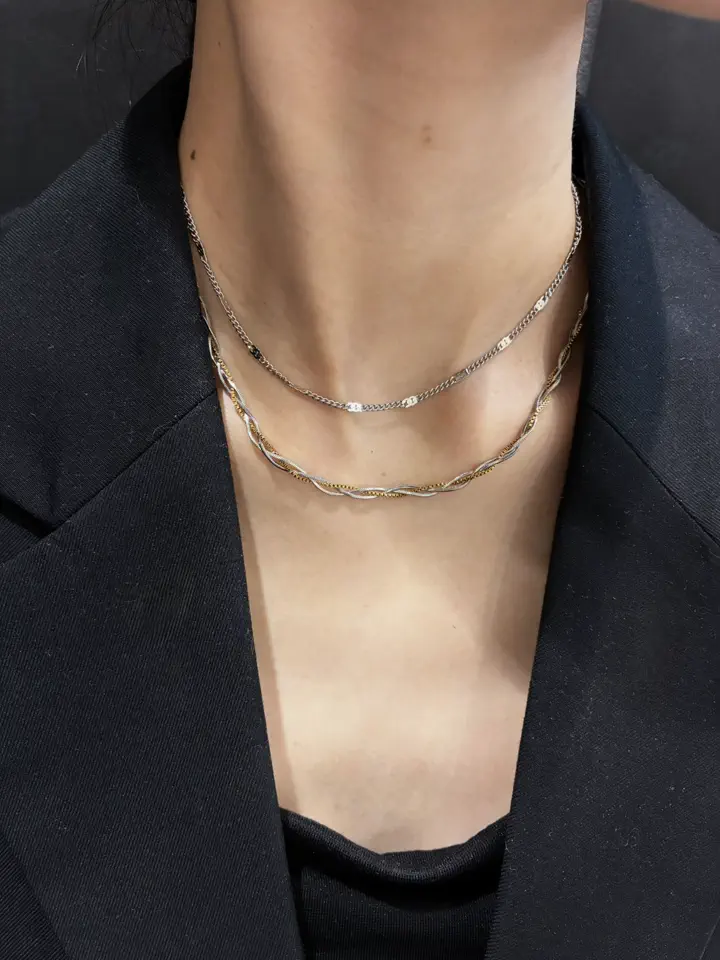 ミックス]トリプルブレイドネックレス