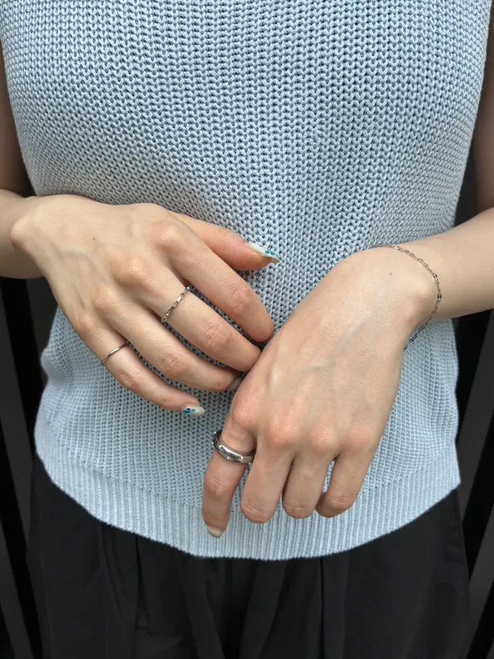 シルバー]シンプルピンキーリング