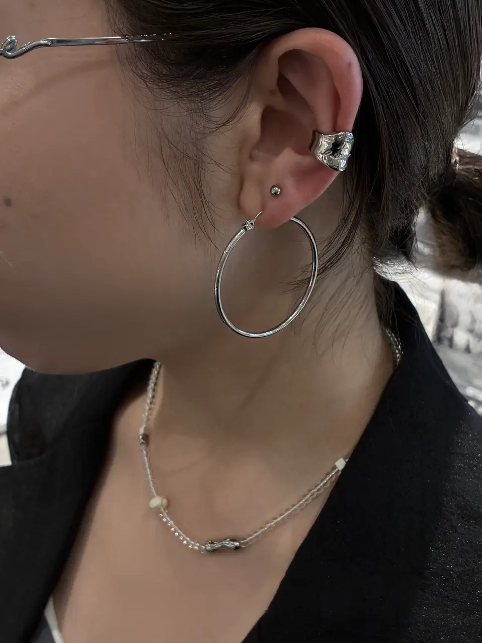 シルバー]ピンボールピアス