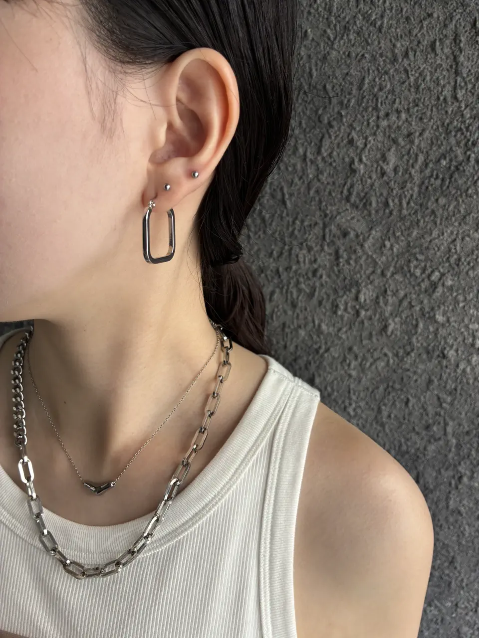 シルバー]ピンボールピアス