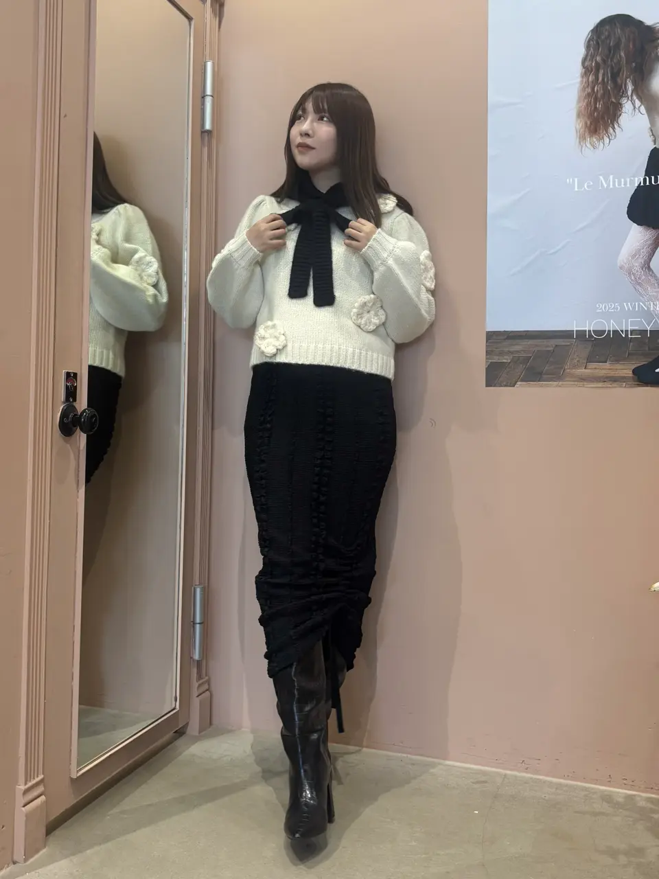 HONEY MI HONEY ハニーミーハニー｜ドローストリング リボンタイトスカート 