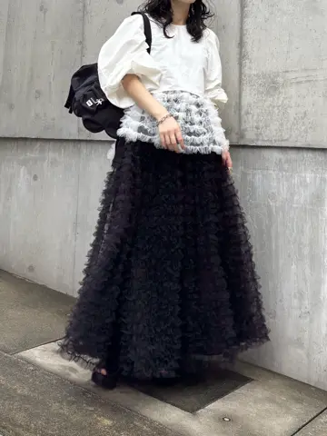 [最終価格！] honey mi honey ジャガードフリルトップス HONEY MI HONEY｜flower organdie frill tunic｜立体フラワー