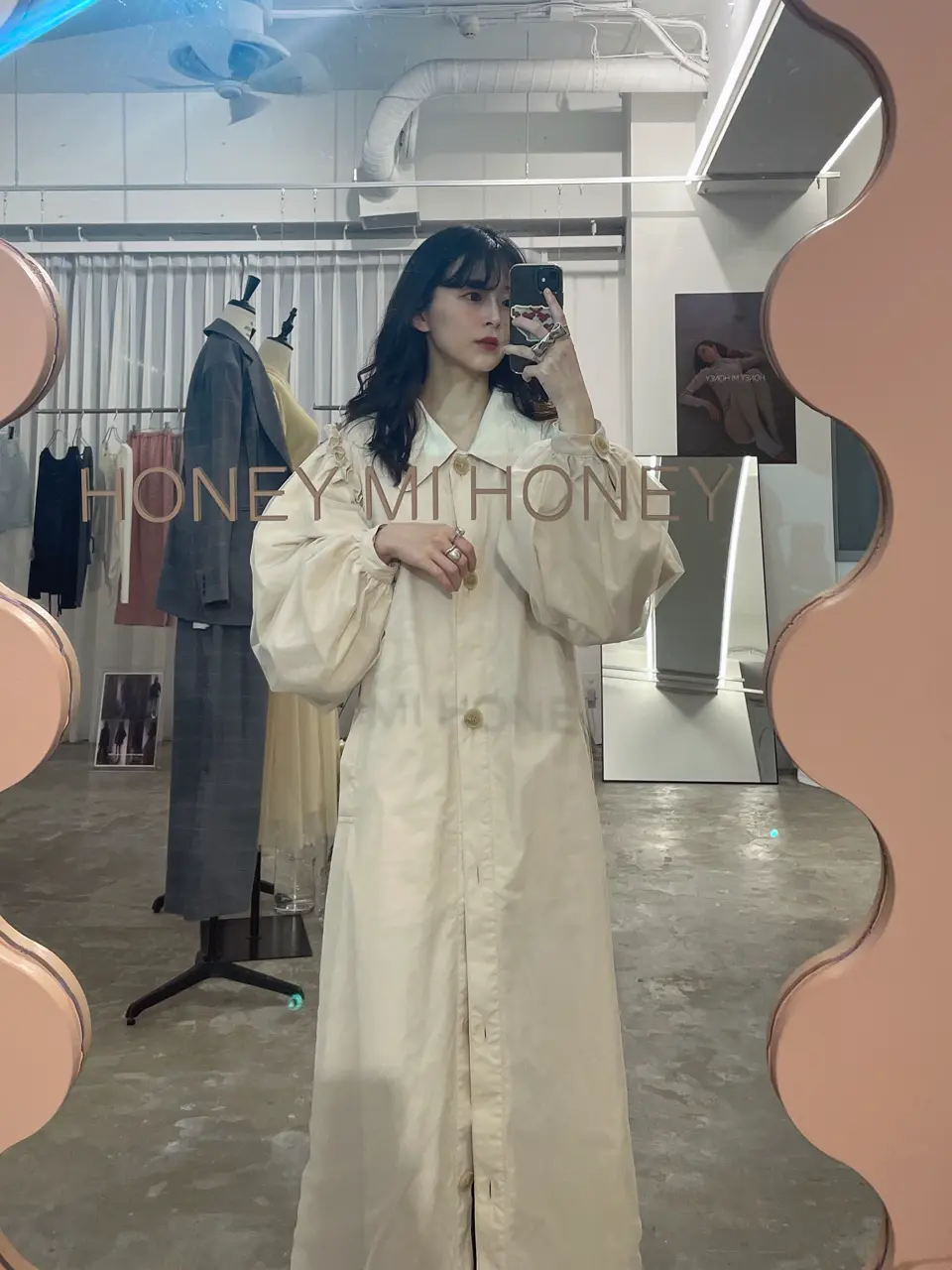 HONEY MI HONEY オーガンジー ジャケット コート HONEY MI HONEYオーガンジーコート - メルカリ