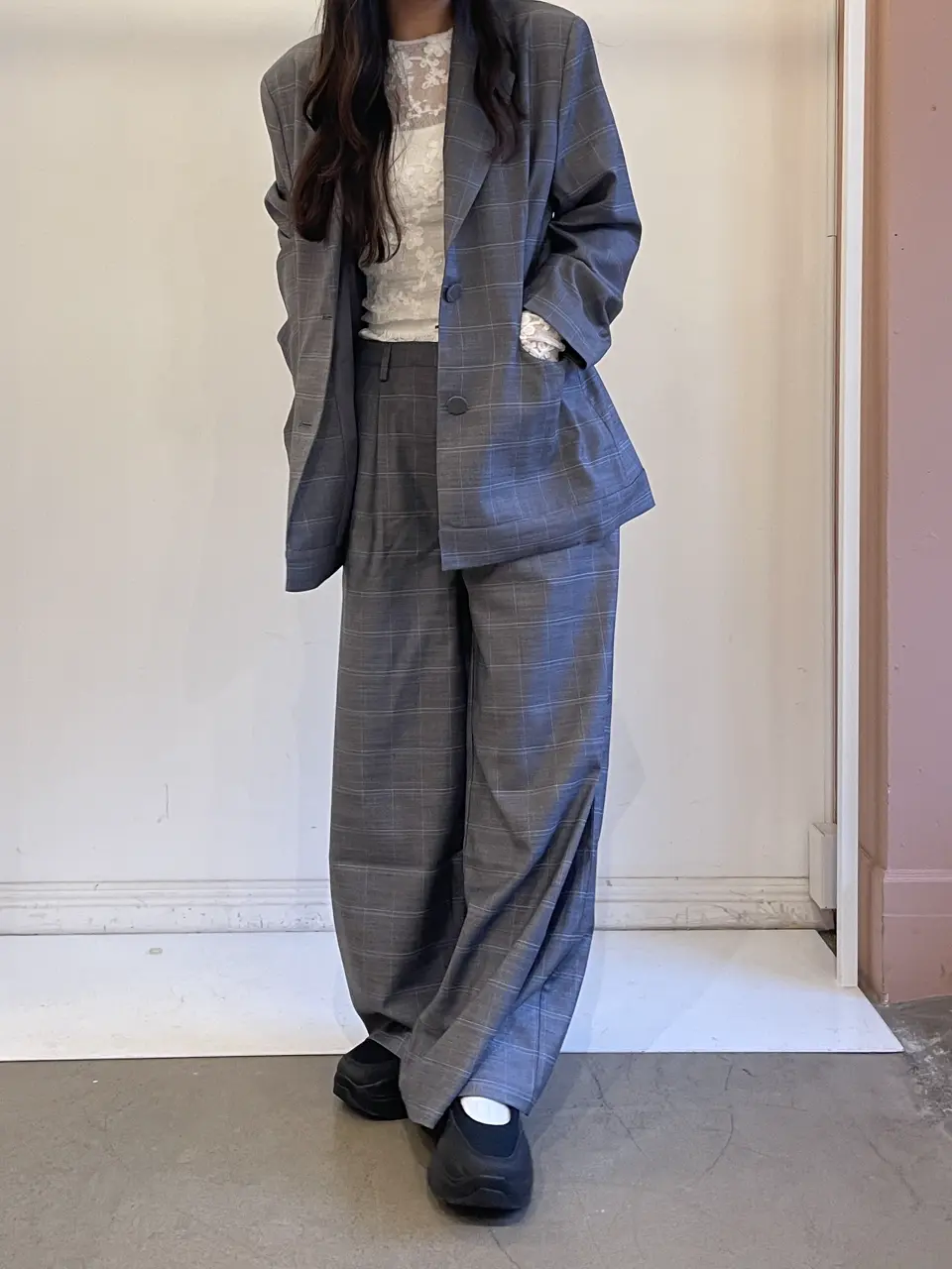 HONEY MI HONEY｜モール刺繍レースボディスーツ｜大人の甘さを