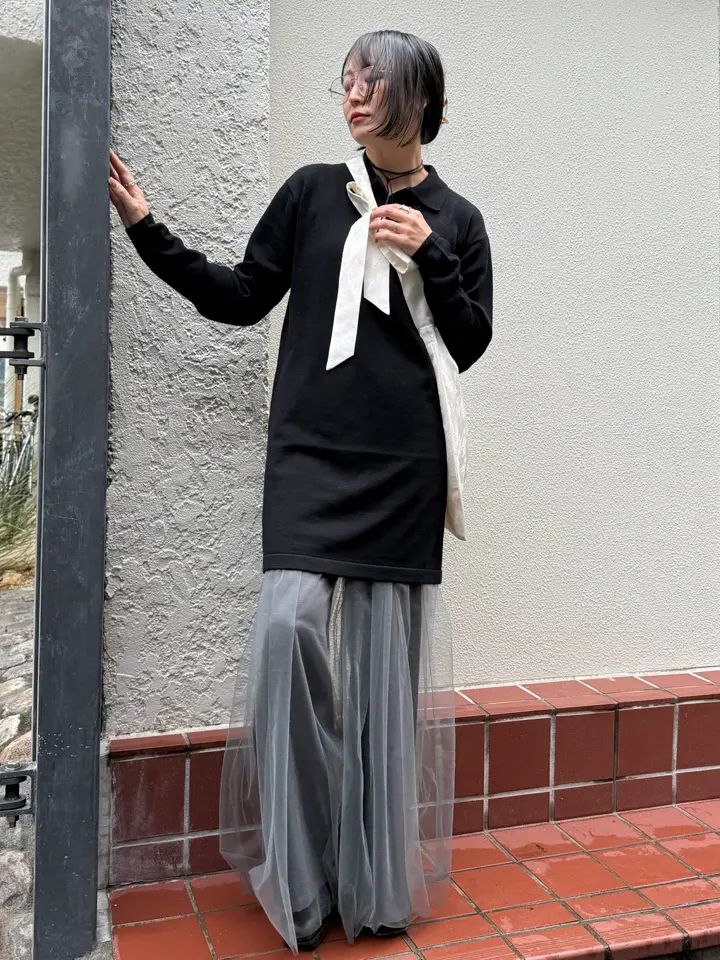 HONEY MI HONEY｜ロゴポロニットミニワンピース｜大人のほんのり