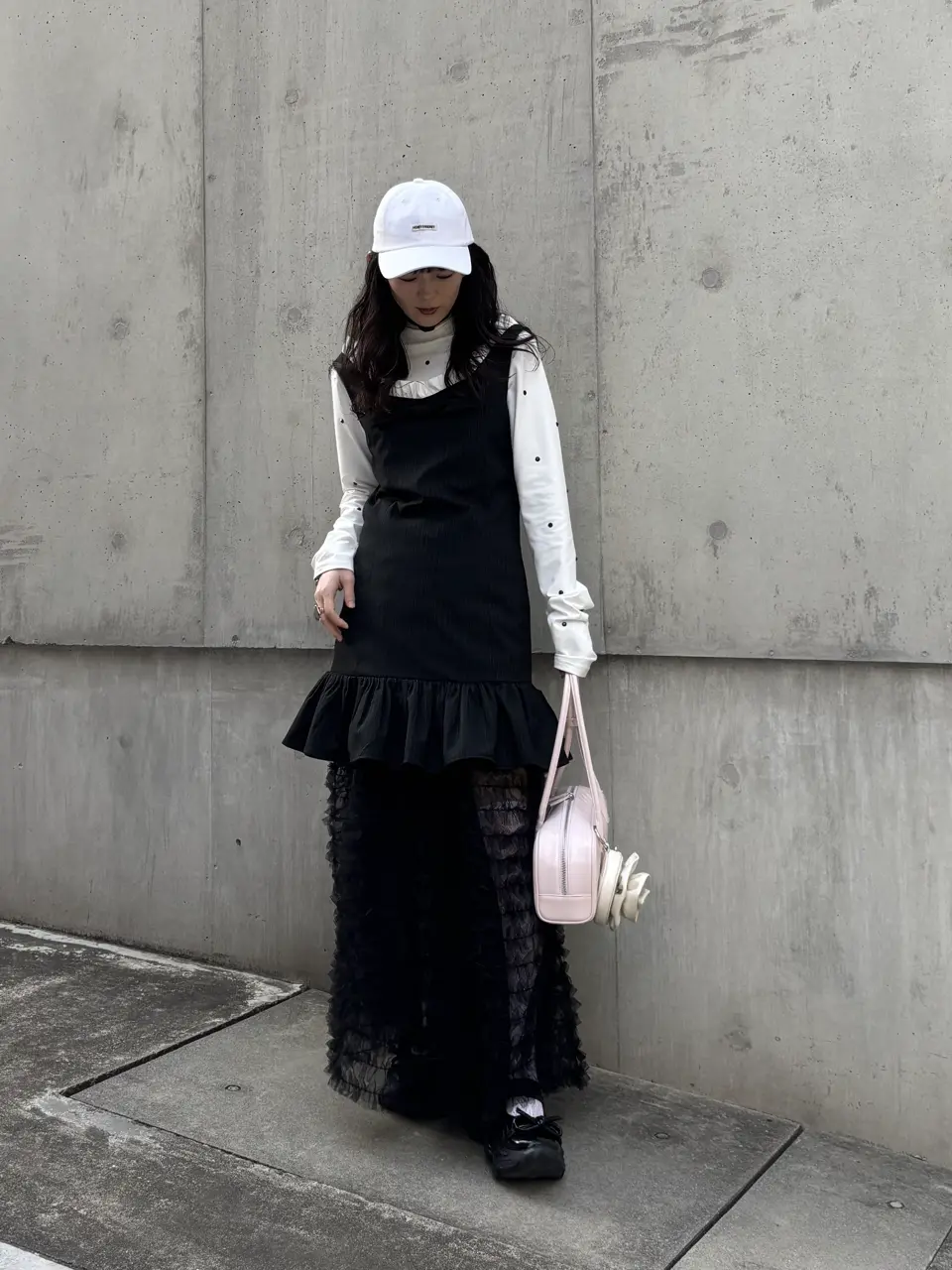 HONEY MI HONEY｜pinstripe ribbon mini one-piece