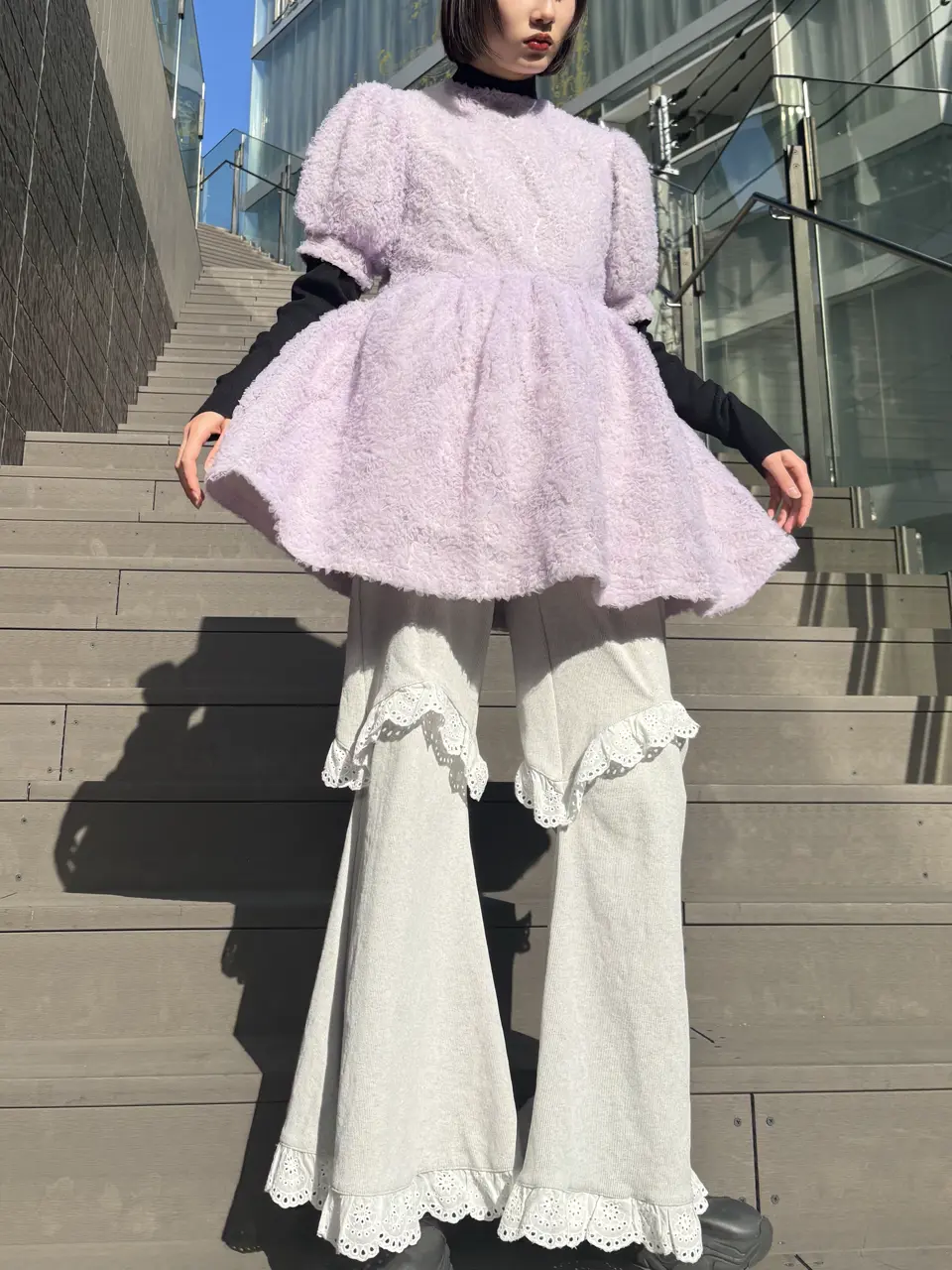 【新品未使用】LIMI feu / クリアローンスパイラルパンツ DOUBLE SATIN BOX PANTS(S Black): LIMI feu｜THE SHOP YOHJI YAMAMOTO