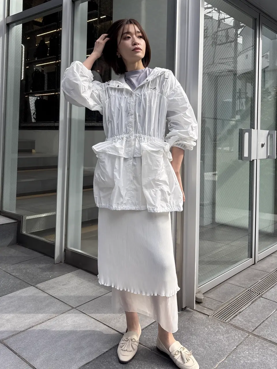 HONEY MI HONEY｜taffeta frill peplum blouson｜タフタフリルペプラム