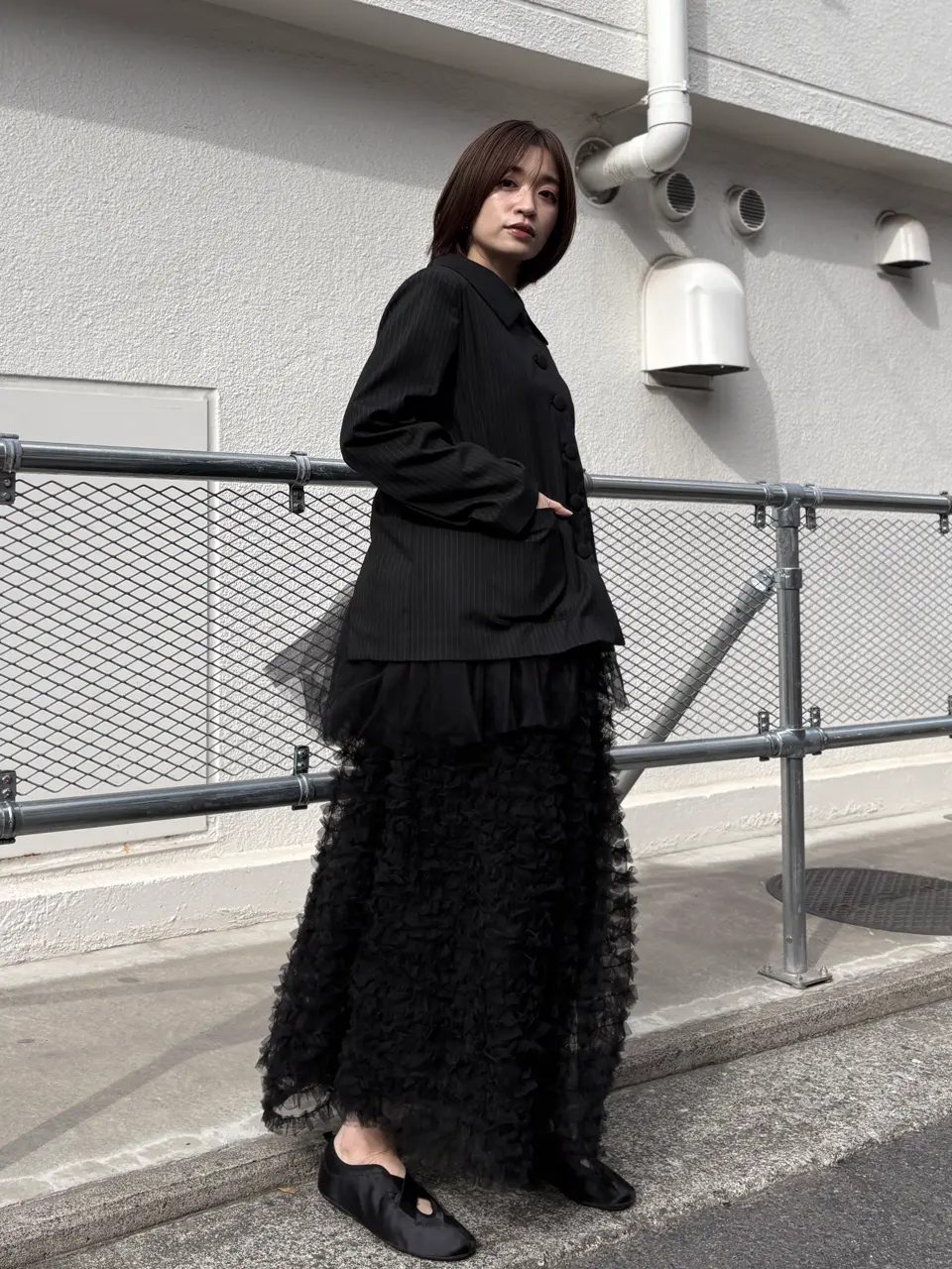 HONEY MI HONEY｜crochet frill knit bodysuit｜クロシェフリルニット