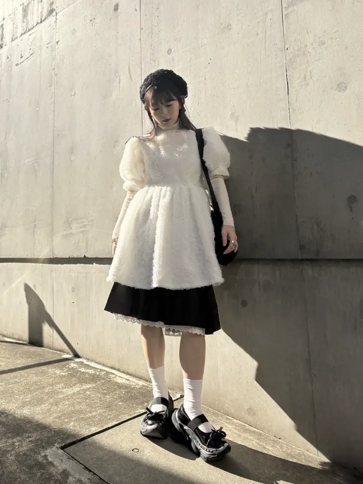 HONEY MI HONEY ハニーミーハニー｜チュールパフスリーブワンピース