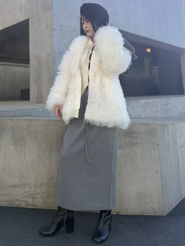 tulle tiered blouson