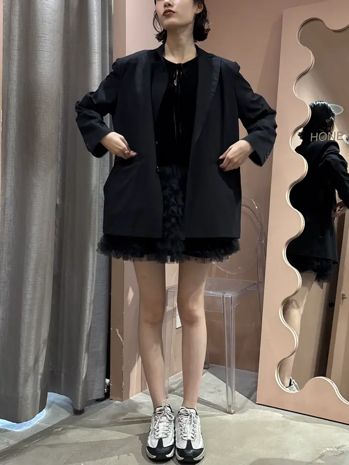 HONEY MI HONEY ハニーミーハニー｜ベロア×チュール ミニワンピース