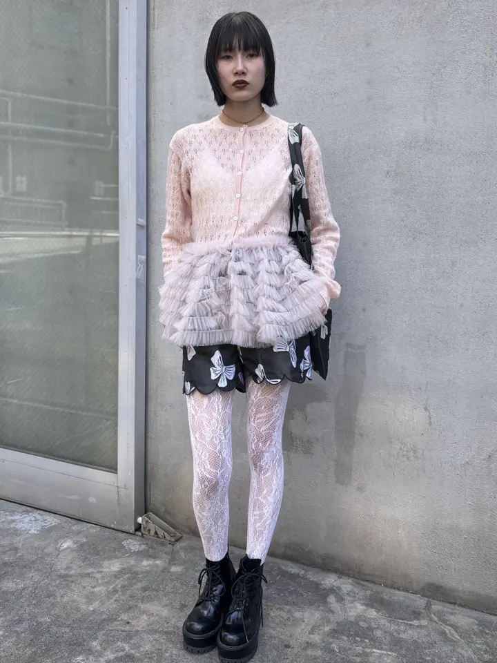 HONEY MI HONEY｜ribbon jacquard short pants｜レディース ショートパンツ