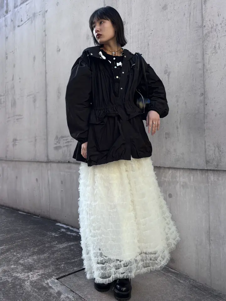HONEY MI HONEY｜taffeta frill peplum blouson