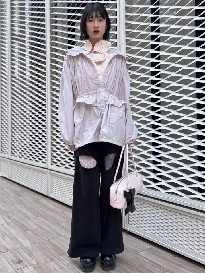 ESPRIT｜taffeta ribbon sheer tops