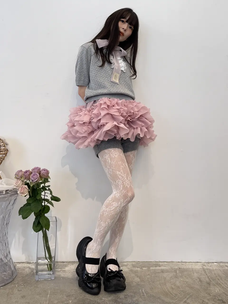 organdie tiered frill camisole | HONEY MI HONEY
