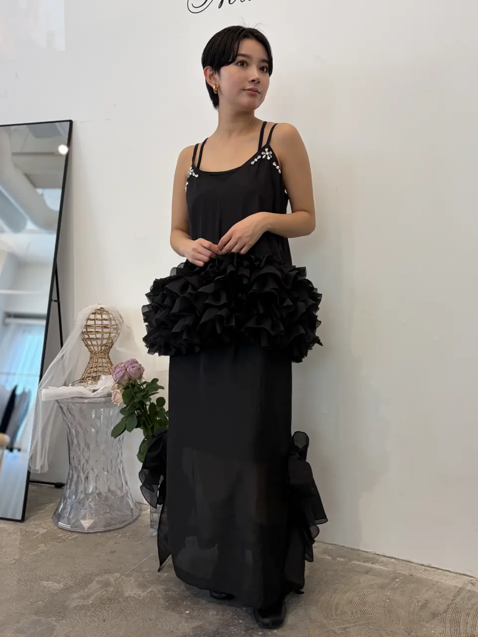 organdie tiered frill camisole | HONEY MI HONEY
