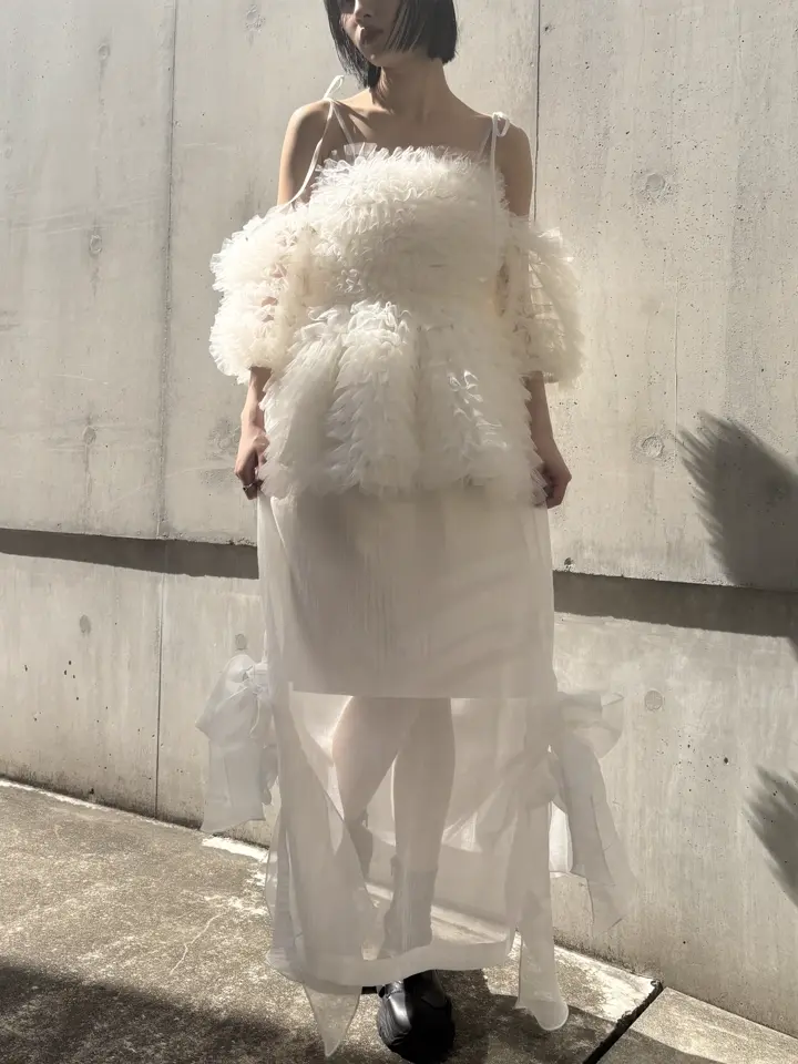 tulle tiered two-way tunic | HONEY MI HONEY