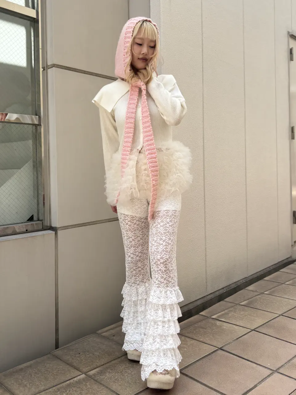 tulle peplum sailor knit cardigan | HONEY MI HONEY