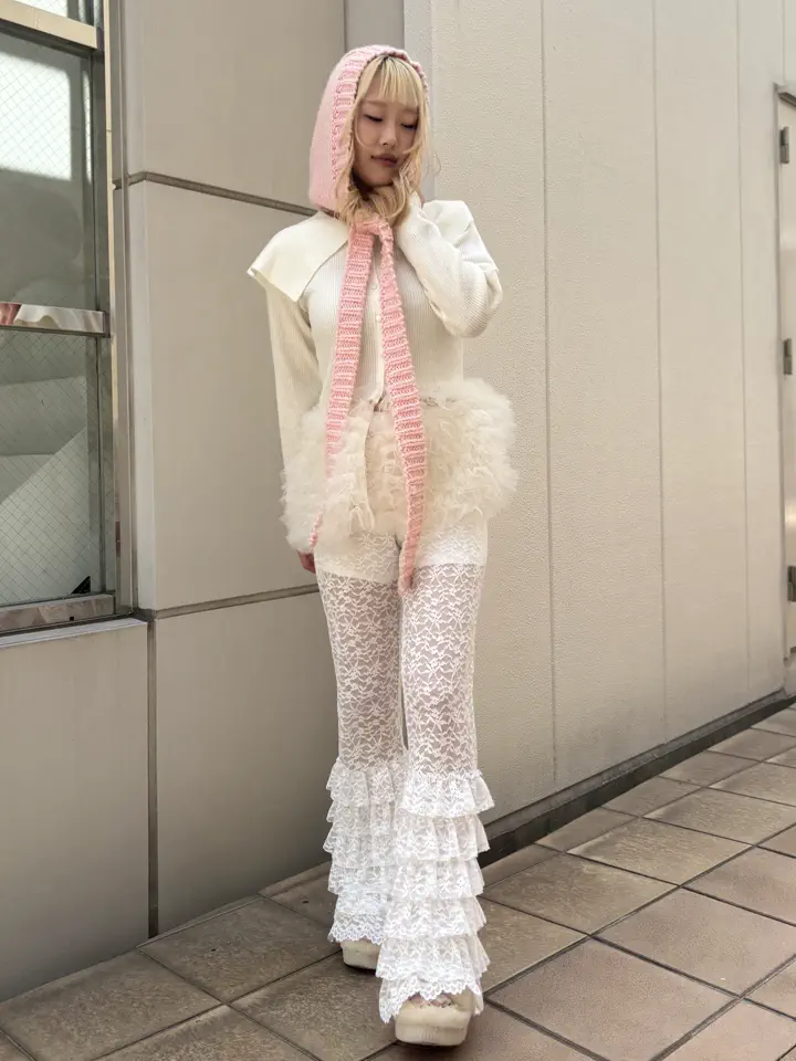 tulle peplum sailor knit cardigan | HONEY MI HONEY