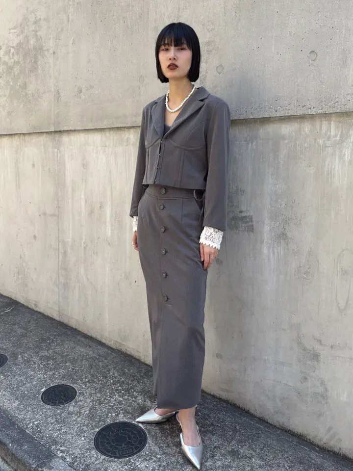 corset like cropped jacket | MAISON ELLIE