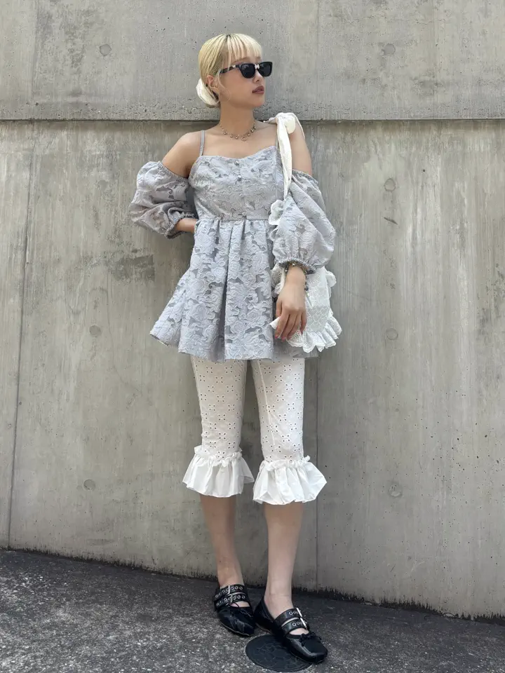 rose jacquard puff tunic | HONEY MI HONEY
