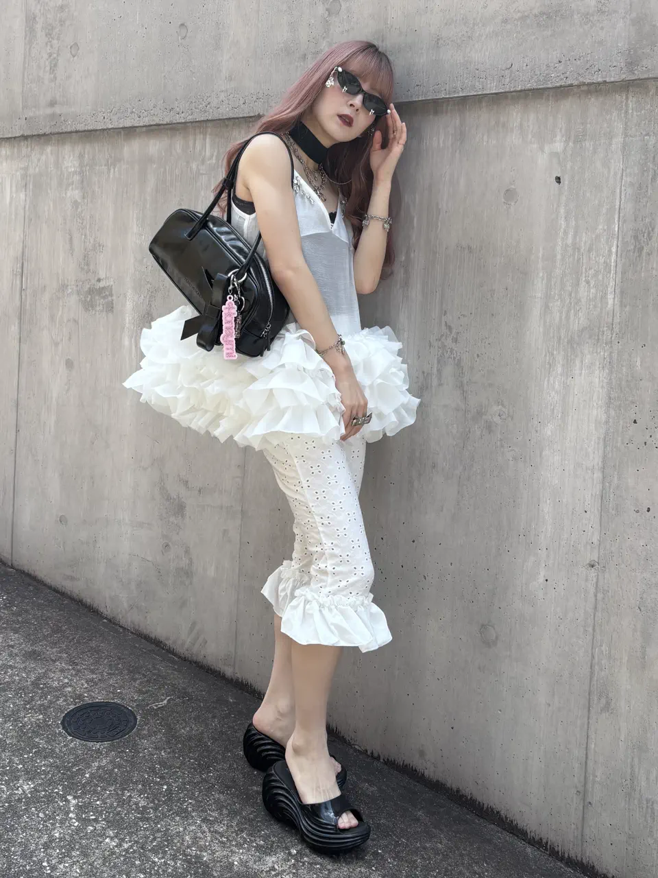 HONEYMIHONEY】HONEY logo cotton lace sabrina pants HONEY.MALL