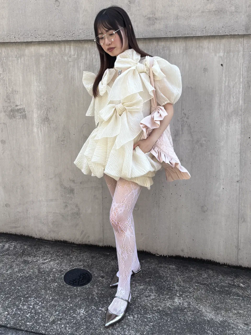 ESPRIT】multi fit airy jacquard ribbon tunic one-piece HONEY.MALL