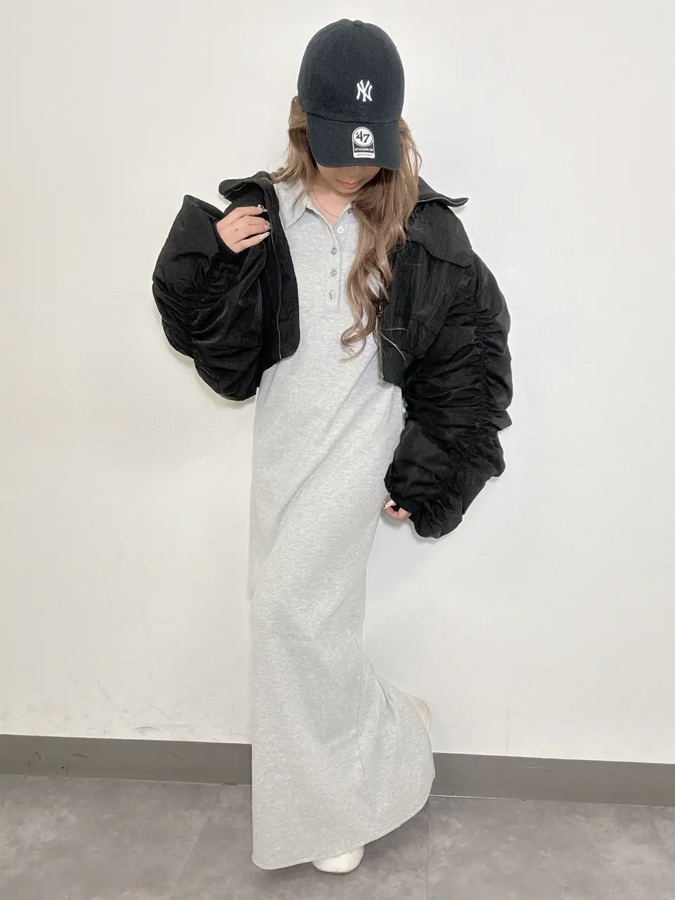 ポロ襟 リブ ロング ワンピース 797-9389 – ANAP オンラインショップ
