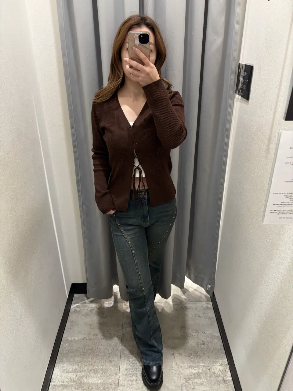 スタッズ ポイントフレア デニムパンツ 792-9440 – ANAP オンライン