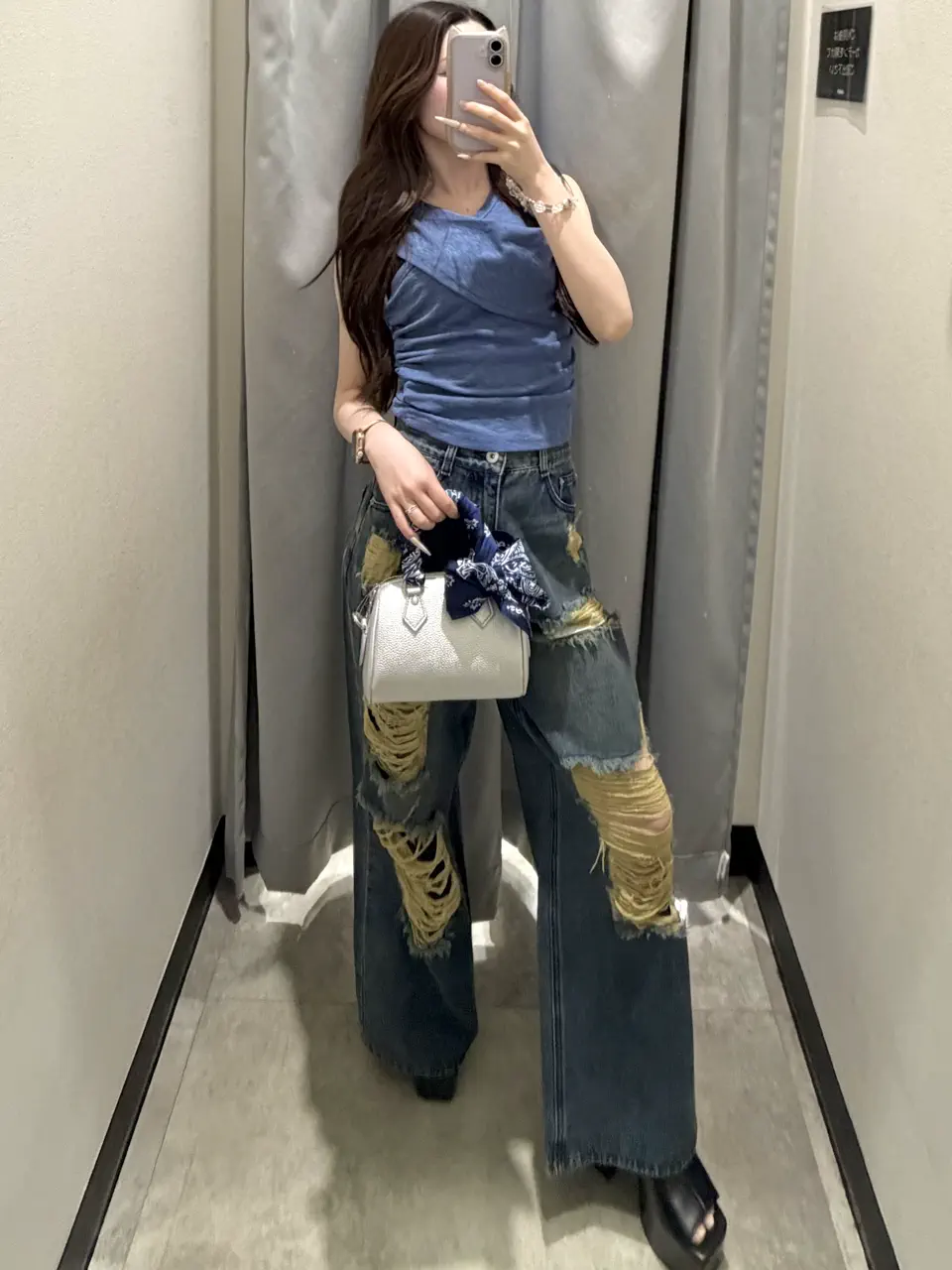 ダメージデニム ワイドパンツ 792-9525 – ANAP オンラインショップ