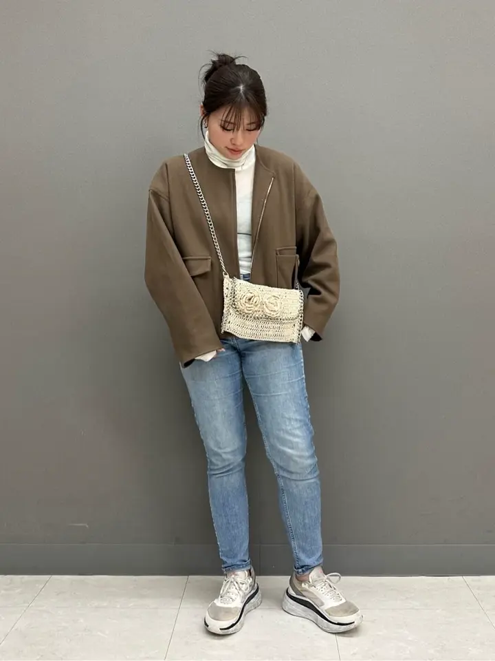 フラワーモチーフ チェーン ショルダーバッグ