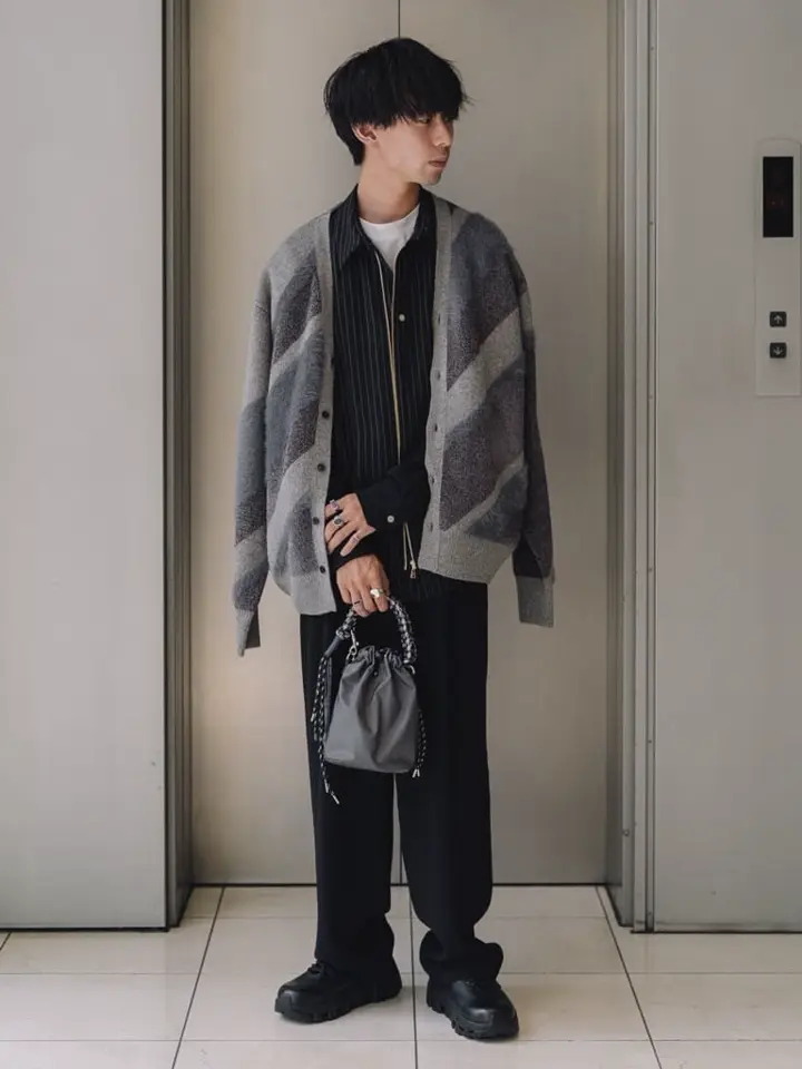 CULLNI(クルニ)】 PARIGOT別注 Stripe Double Cloth Bi Color Zip Up