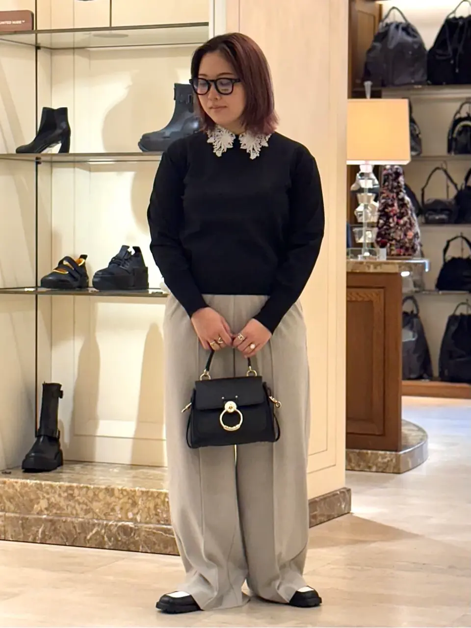 Chloe(クロエ)】 グレイン＆ソフトレザー製TESSミニデイバッグ