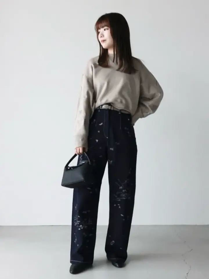 Mame Kurogouchi(マメ クロゴウチ)】Floral Motif Embroidered