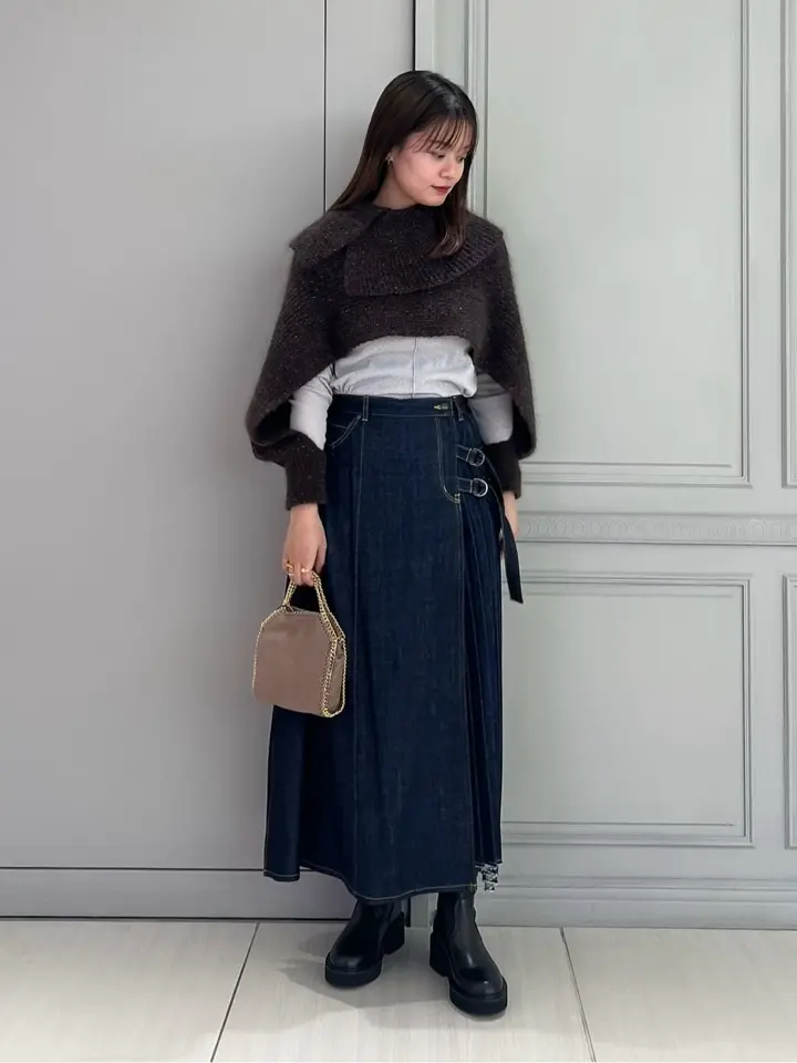 JAPAN DENIM(ジャパンデニム)】 EZUMI _ WRAP PLEATS DENIM SKIRT