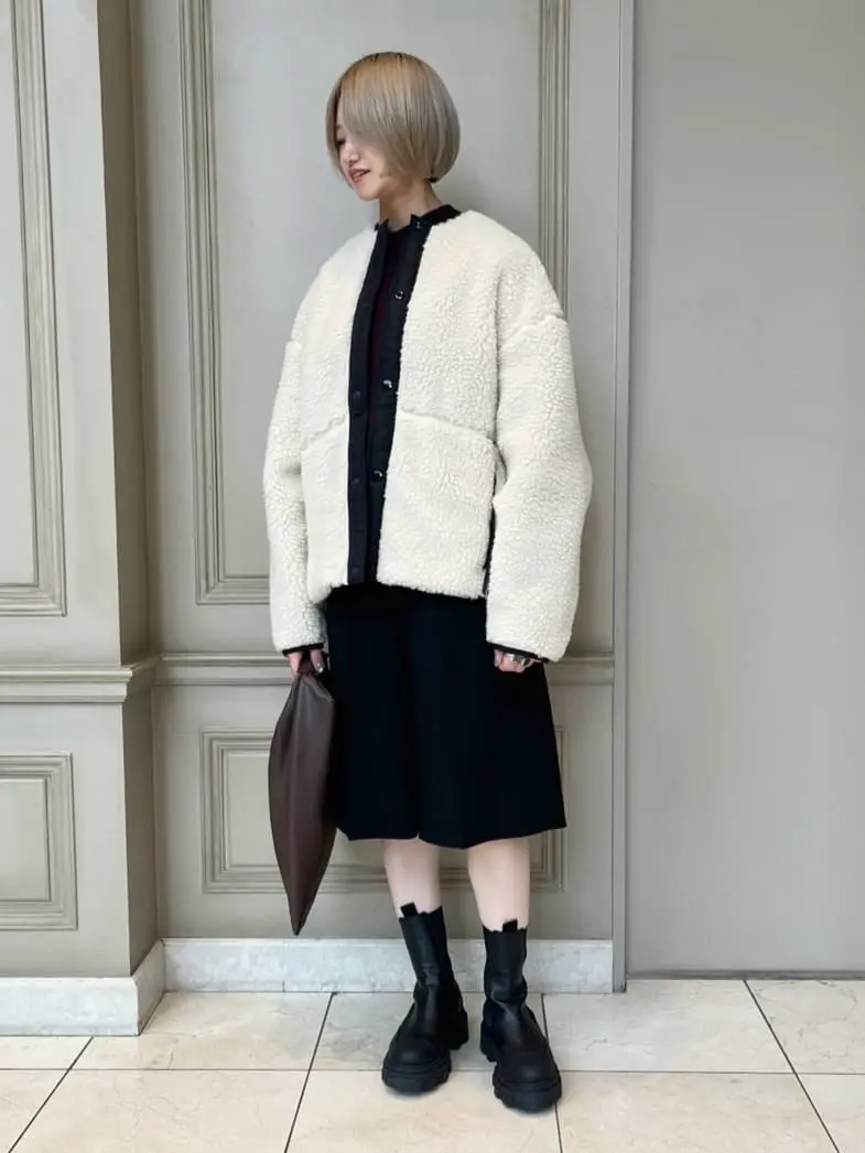 nonmappi HYKE ハイク フェイクシアリングクロップド HYKE(ハイク)】 FAUX SHEARLING JACKET｜PARIGOT ONLINE（パリゴ