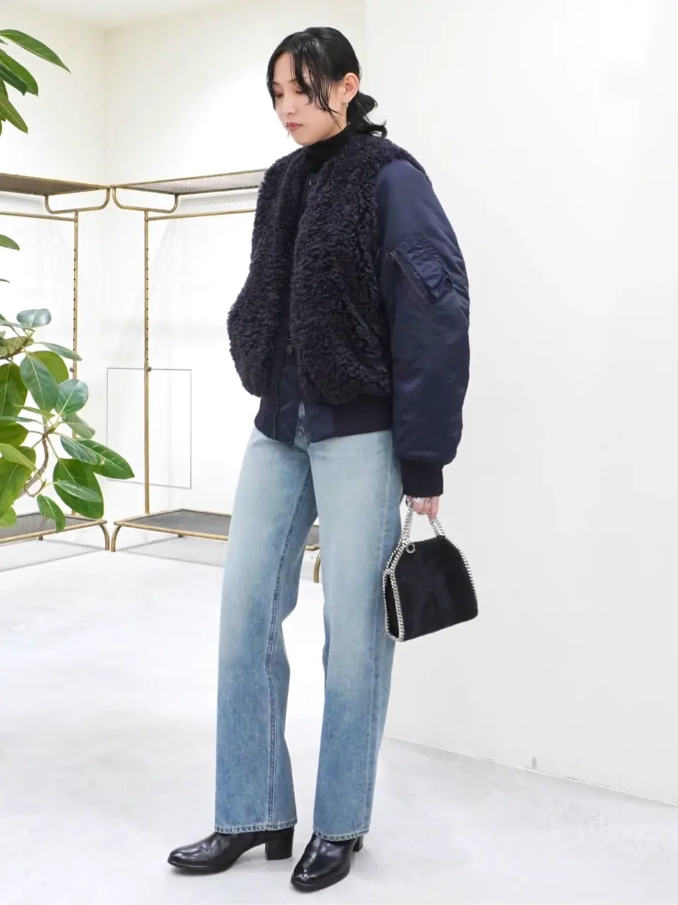 YANUK(ヤヌーク)】 Low Rise Trick Denim ボーイズストレートLEA