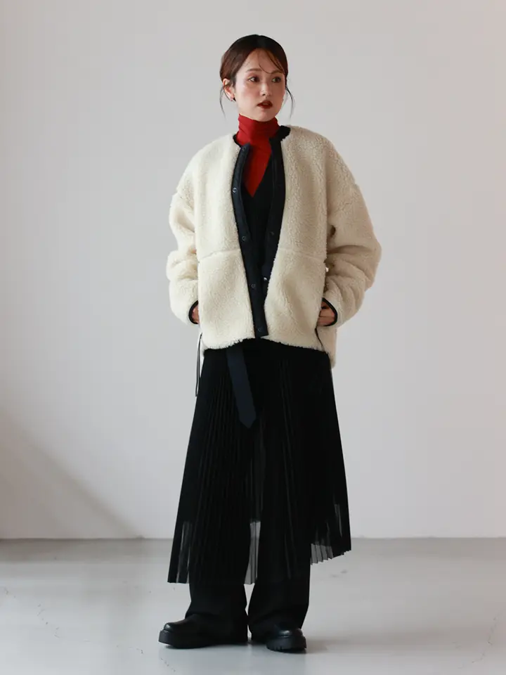 【超美品】HYKE FAUX FUR REVERSIBLE JACKET S HYKE FAUX FUR REVERSIBLE JACKET S HYKE FAUX FUR REVERSIBLE JACKET